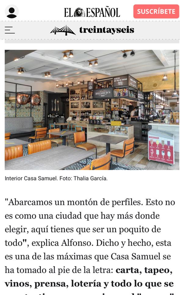 Recorte de prensa: Casa Samuel reparte premios de lotería en Vilanoviña